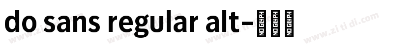 do sans regular alt字体转换